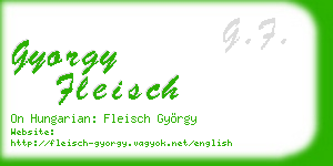 gyorgy fleisch business card